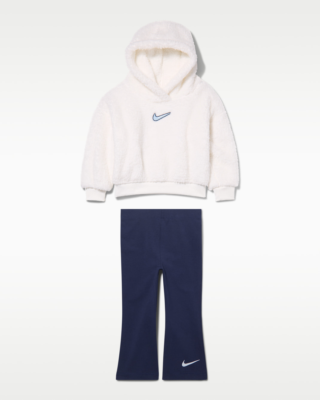 Conjunto de leggings y sudadera con gorro sin cierre Dream Float Novelty para bebé (de 12 a 24 meses) Nike - Azul marino medianoche