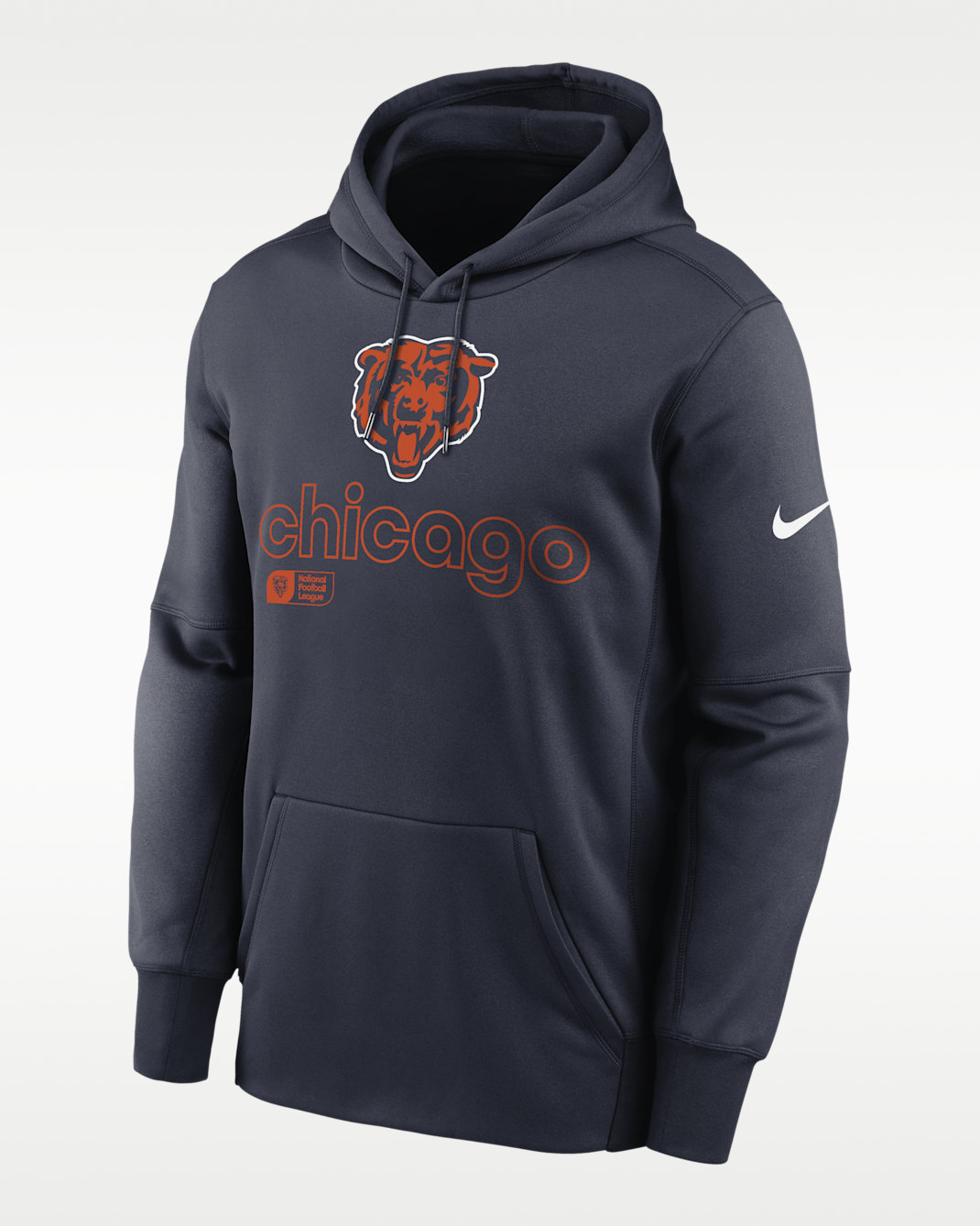 Chicago Bears Men’s Nike Therma NFL Pullover Hoodie - Navy