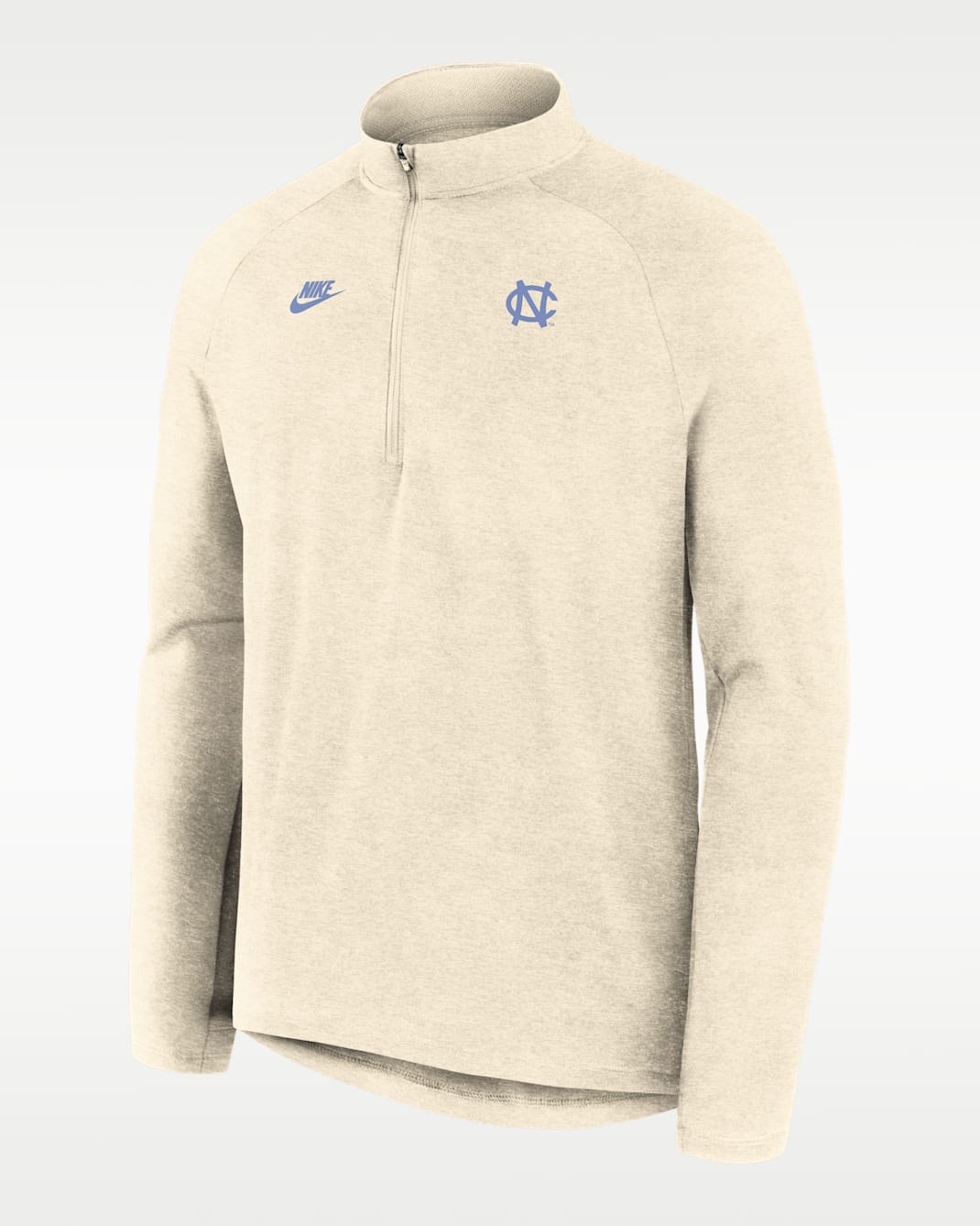 North Carolina Legacy Stride Men's Nike Dri-FIT College 1/2-Zip Long-Sleeve Top - Cream