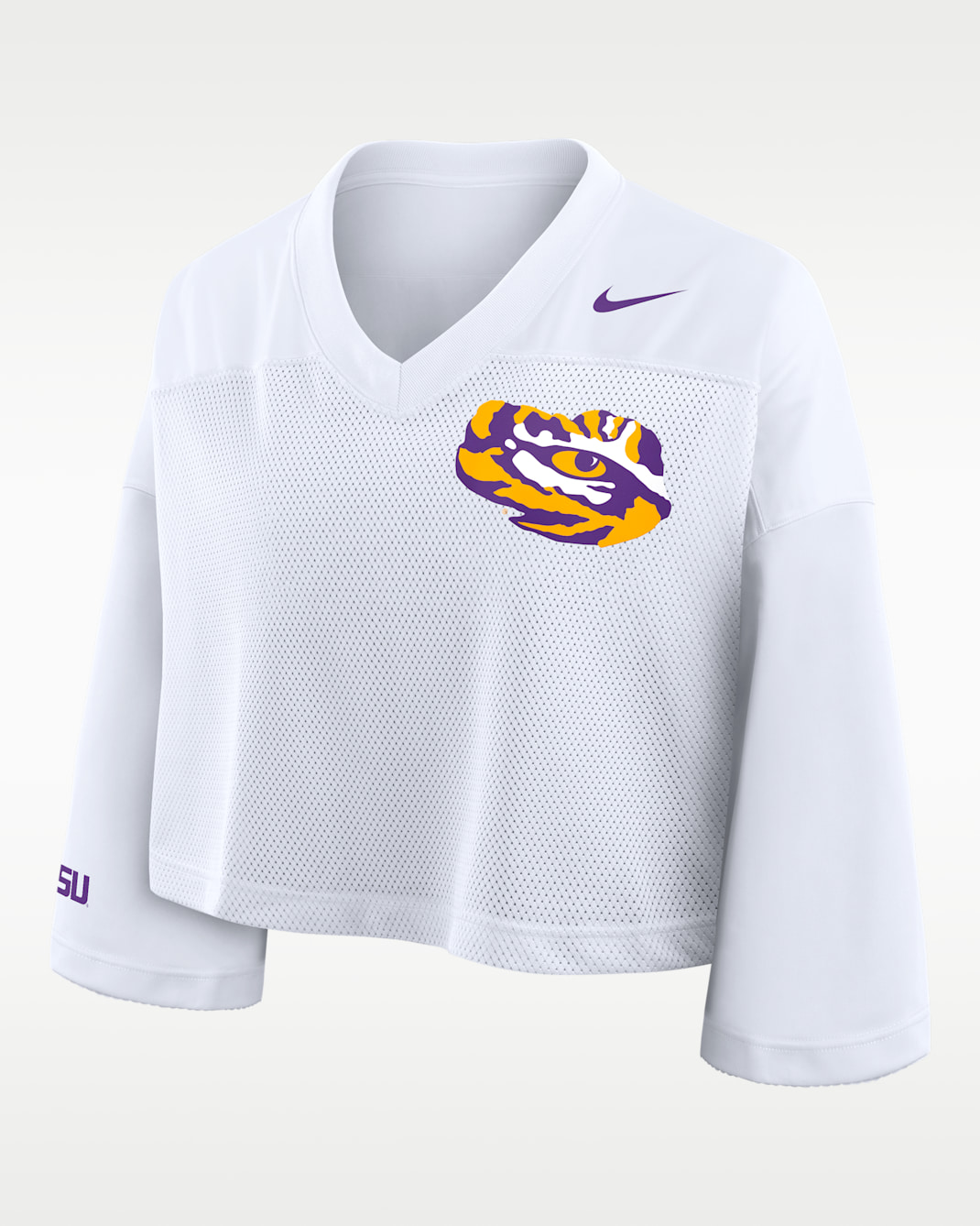 LSU Jersey Women's Nike Dri-FIT College Cropped Top - White