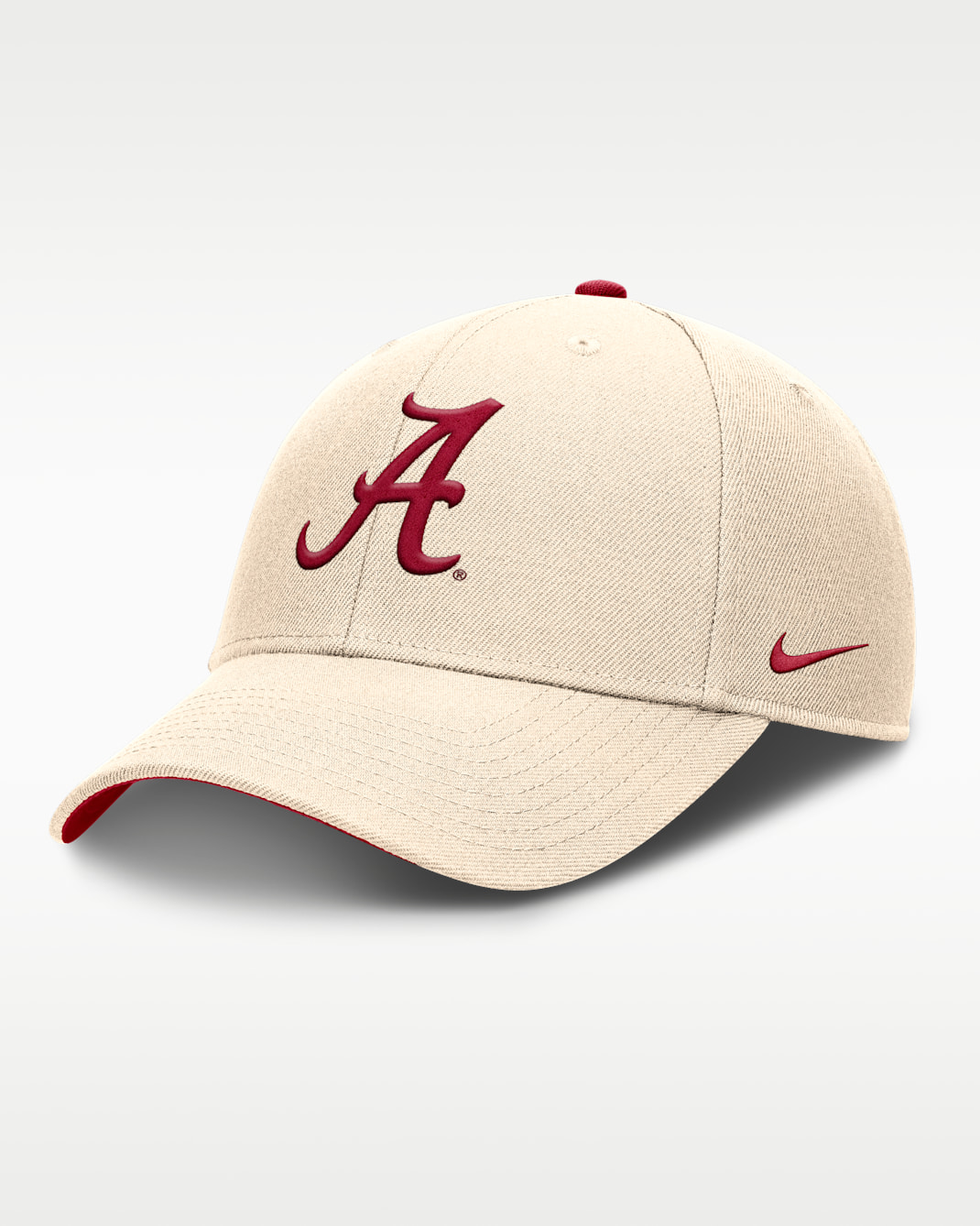 Alabama Primetime Rise Men's Nike Dri-FIT College Trucker Adjustable Hat - Natural