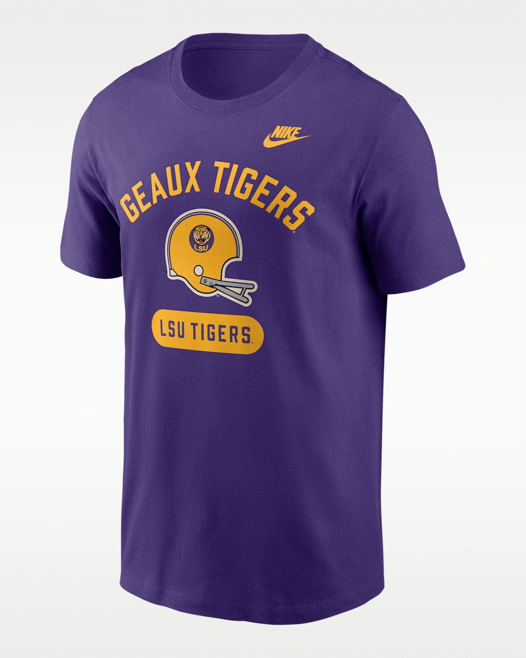 Playera universitaria Nike para hombre LSU Legacy Arch Helmet - Morado