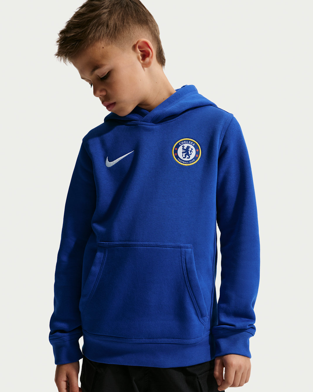 Sudadera con capucha de fútbol Nike Chelsea FC Club - Niño - Azul brillante/Blanco