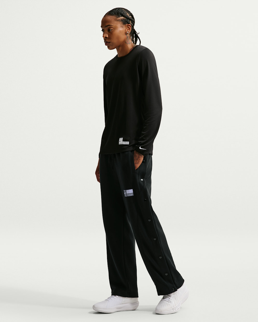 Nike Women's Fleece Tear-Away Basketball Pants - Black