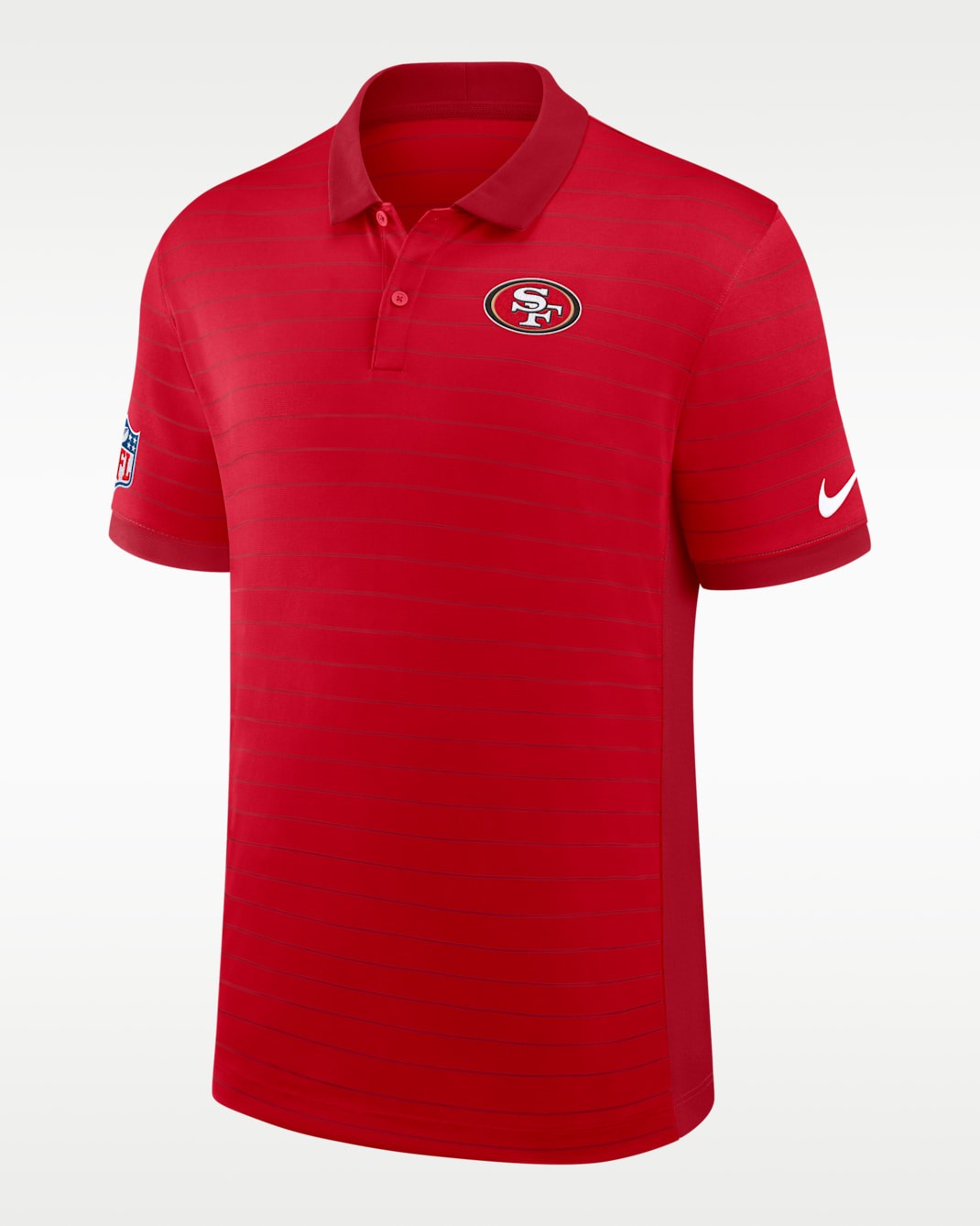 San Francisco 49ers Sideline Victory Stripe Men's Nike Dri-FIT NFL Polo - Red