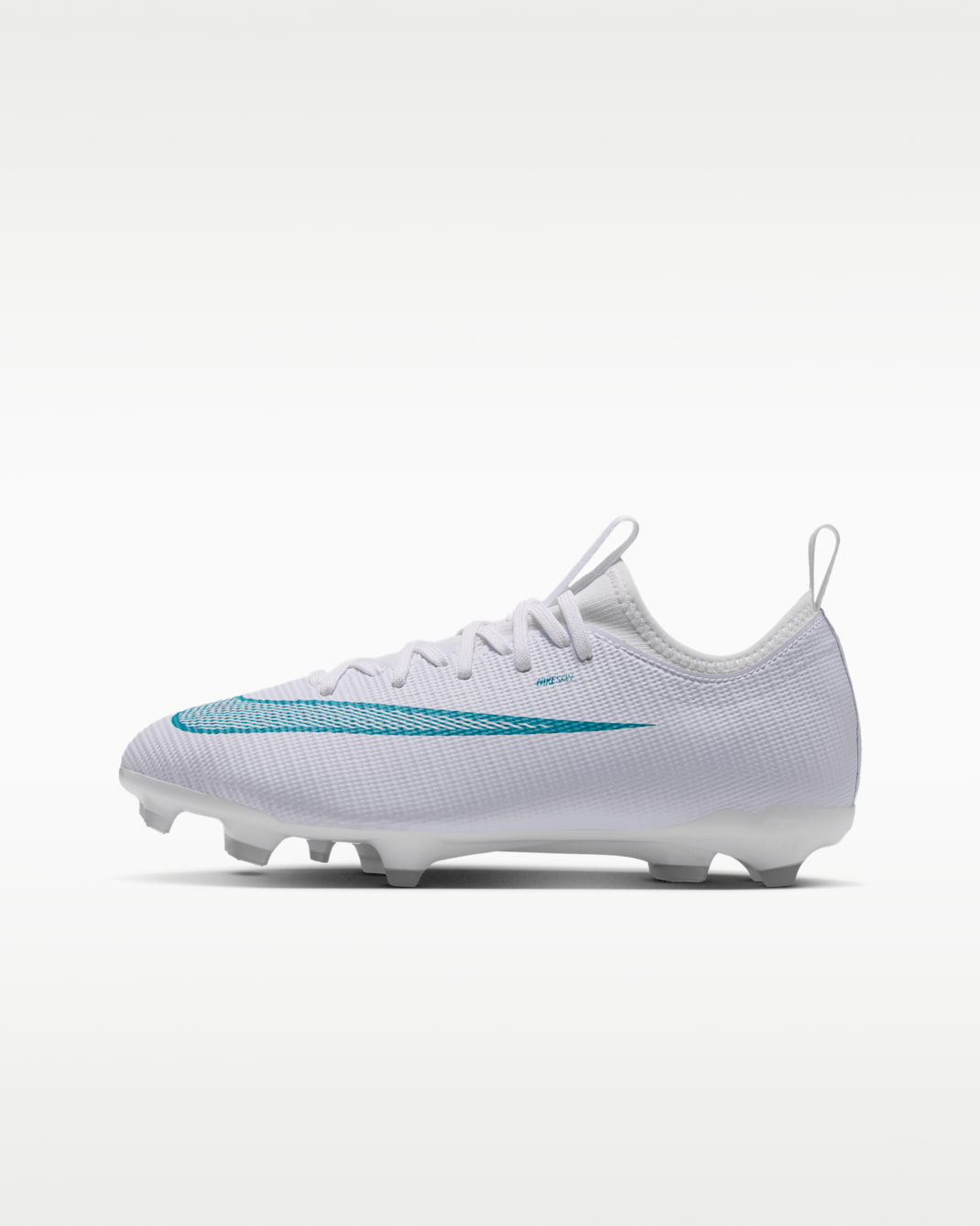 Nike Jr. Mercurial Vapor 17 Academy Big Kids' Multi-Ground Low-Top Soccer Cleats - White/Dusty Cactus
