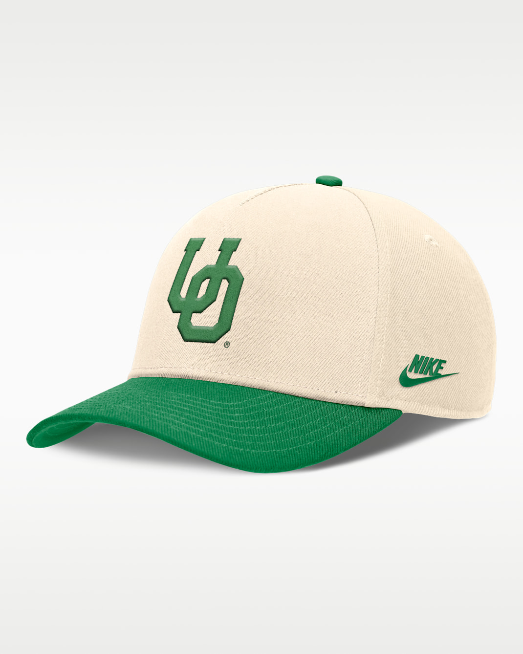 Gorra universitaria ajustable Nike Dri-FIT para hombre Oregon Primetime Rise Academic - Natural