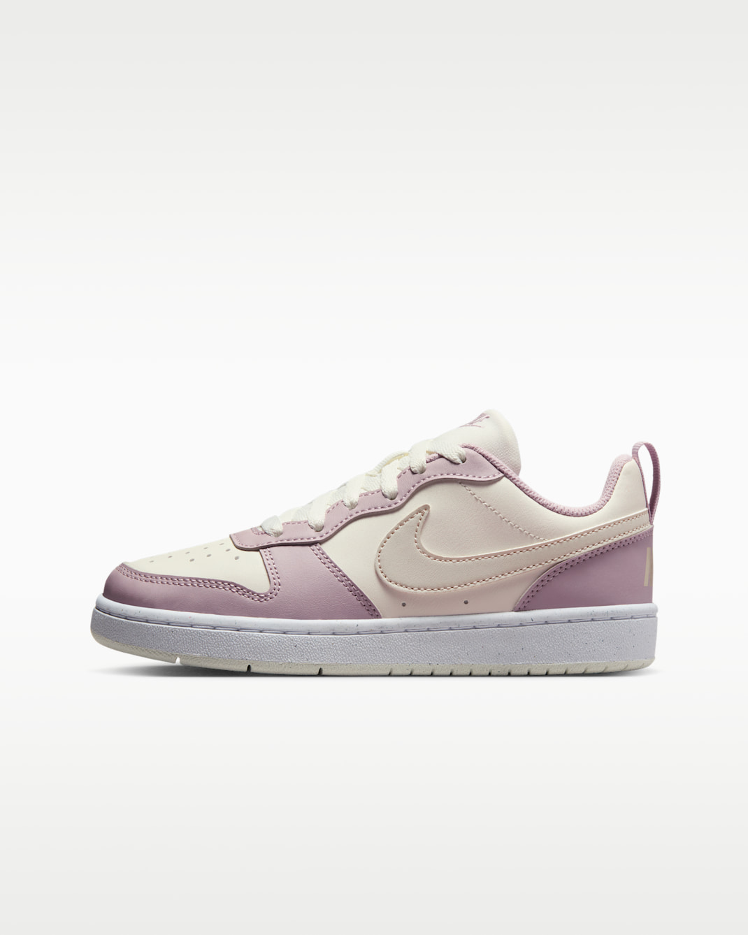 Nike Court Borough Low Recraft Older Kids' Shoes - Sail/Particle Rose/White/Light Orewood Brown