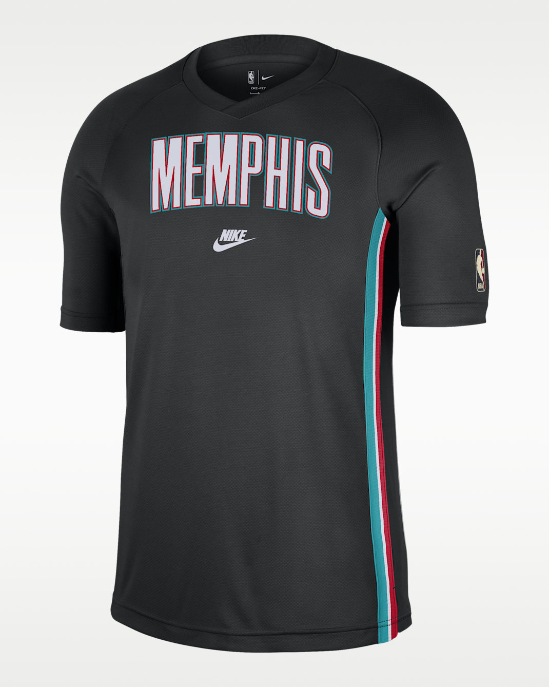 Memphis Grizzlies 2025/26 Hardwood Classics Men's Nike NBA Dri-FIT Short-Sleeve Top - Black/White