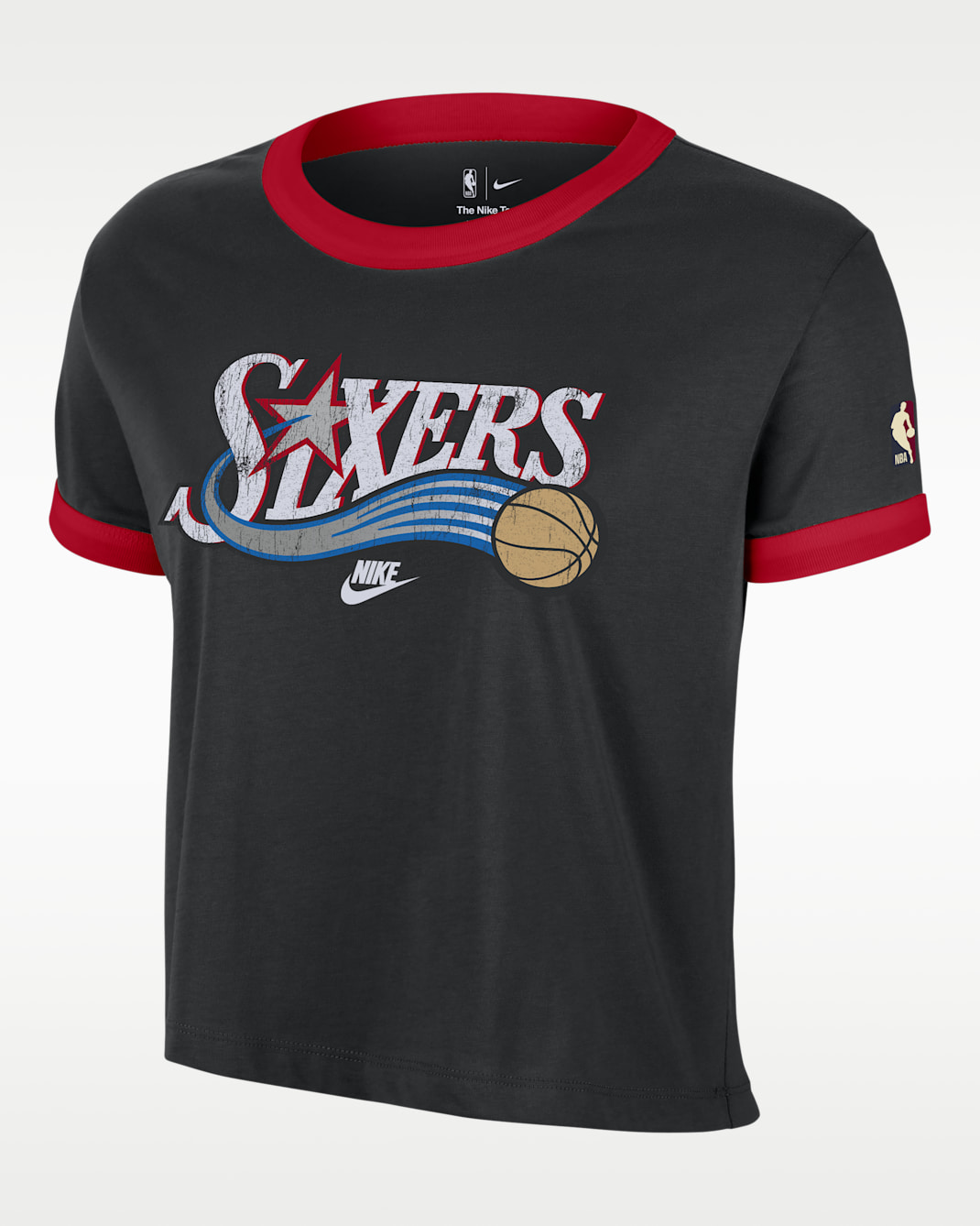 Philadelphia 76ers Essential Hardwood Classics Women's Nike NBA T-Shirt - Black