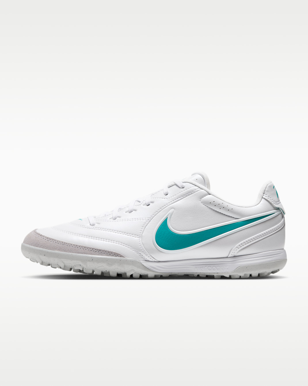 Nike Tiempo Ligera Pro Turf Low-Top Soccer Shoes - White/White/Dusty Cactus