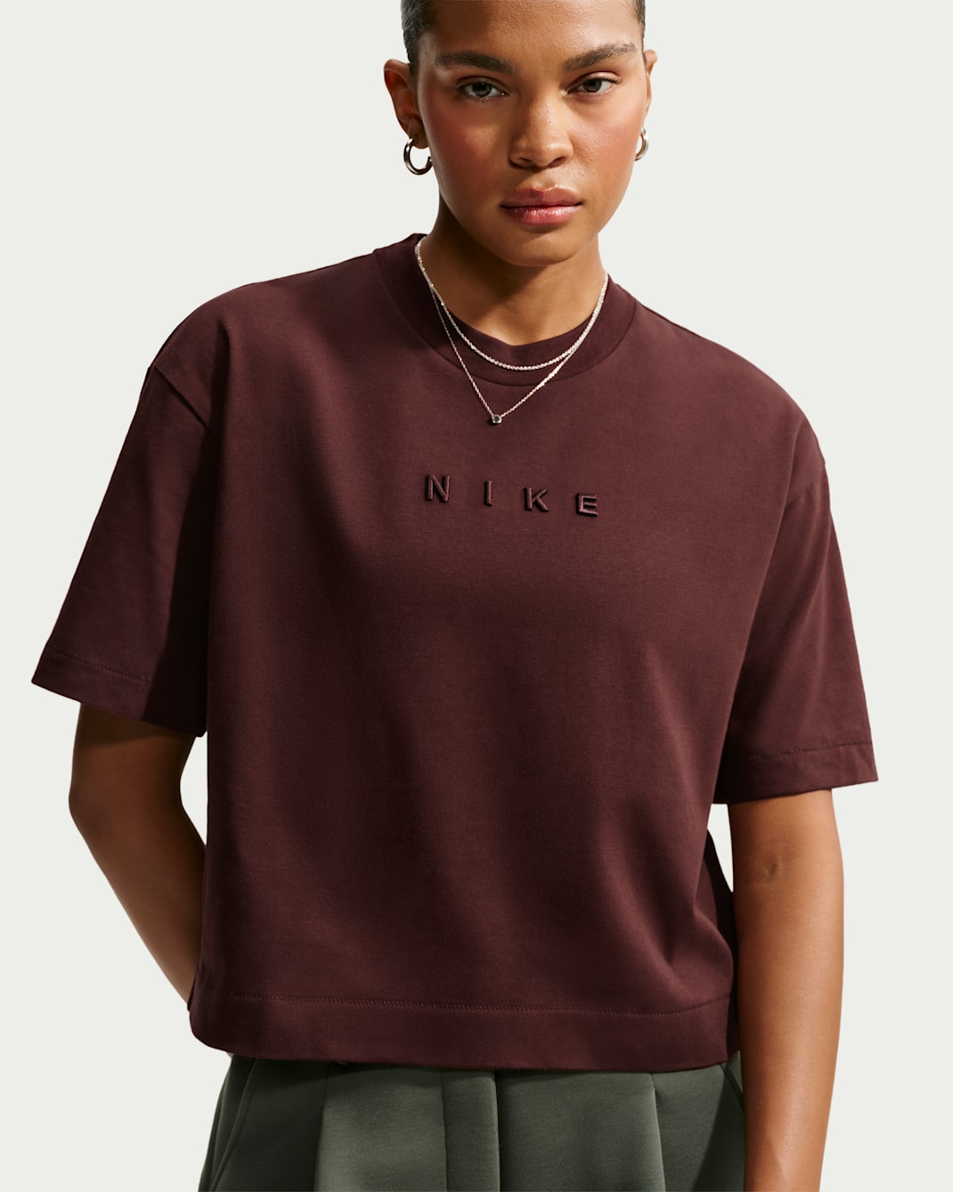 Nike Sportswear Women's Mod-Cropped Oversized T-Shirt - Mystic Dates