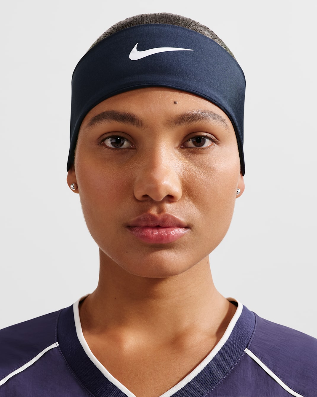 나이키 퓨리 클래식 드라이 핏 헤드밴드 - 칼리지 네이비/화이트/화이트