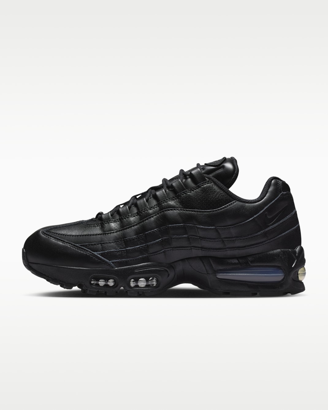 Tenis para hombre Nike Air Max 95 Big Bubble Leather - Negro/Negro/Negro