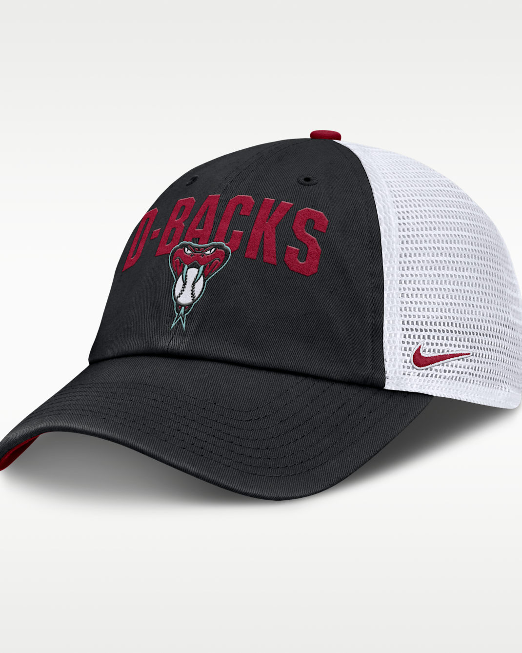 Gorra de rejilla Nike de la MLB ajustable para hombre Arizona Diamondbacks Primetime Club - Negro