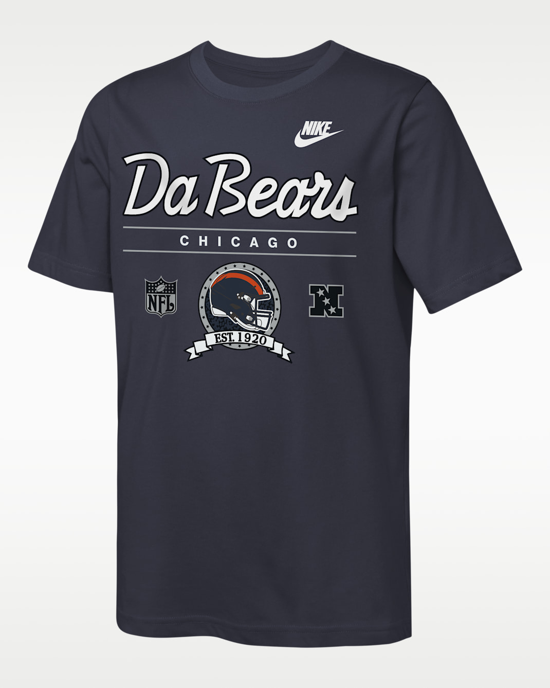 Chicago Bears Rewind Hometown Slub Big Kids' Nike Dri-FIT NFL T-Shirt - Navy