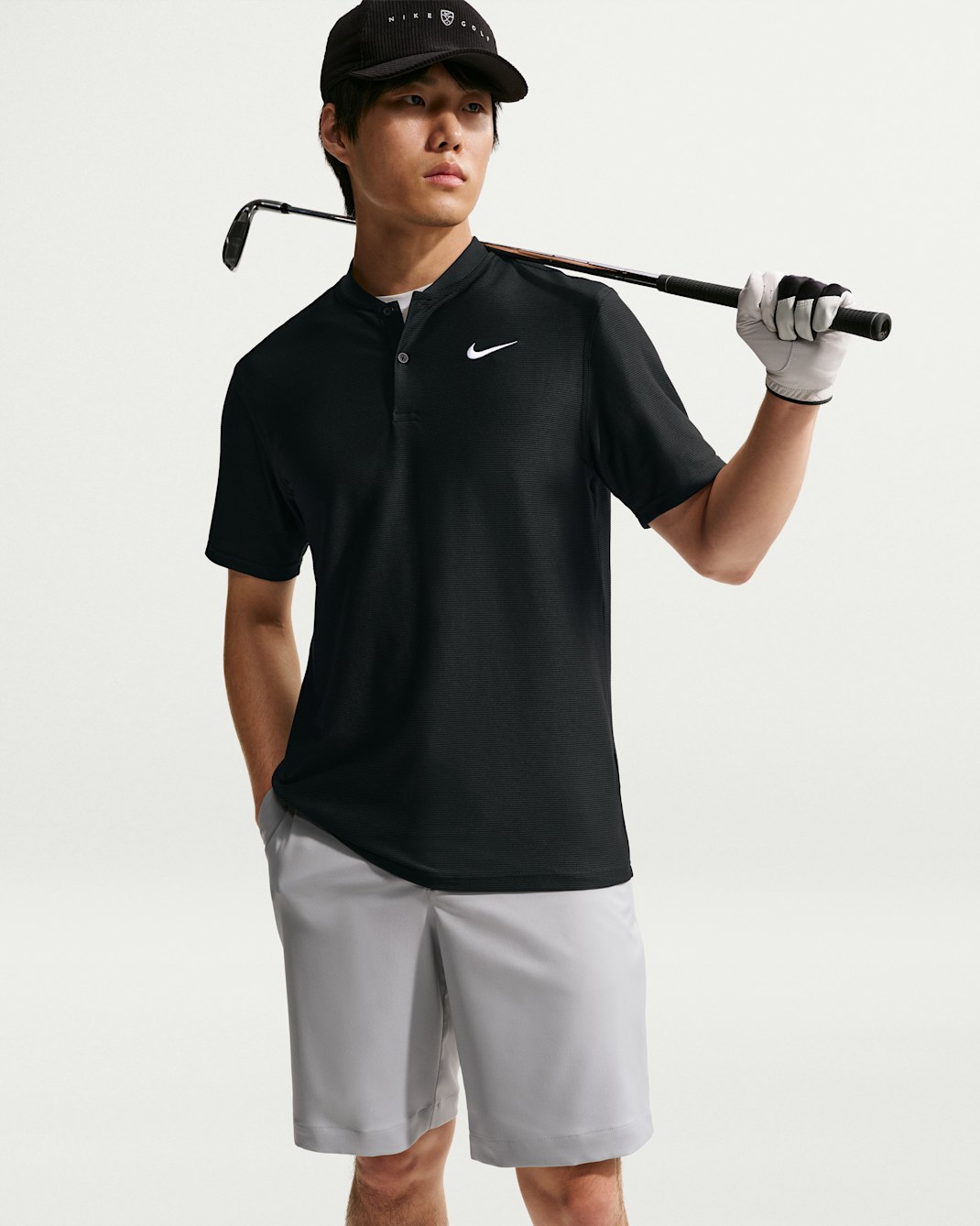 Nike Velocity Men's Dri-FIT Golf Polo - Black/White