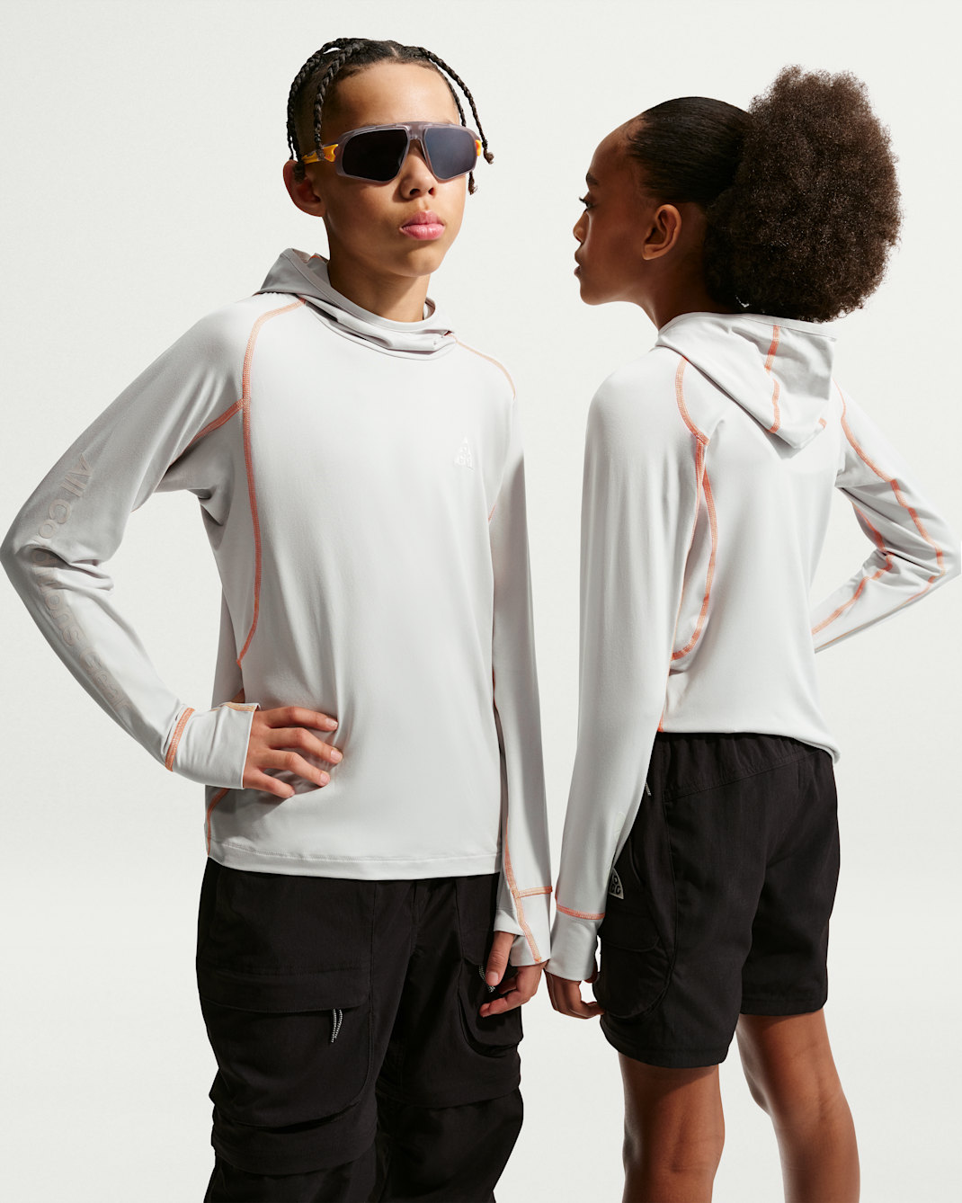 Nike ACG Older Kids' UV Long-Sleeve Top - Grey Fog/Light Lemon Twist/Summit White