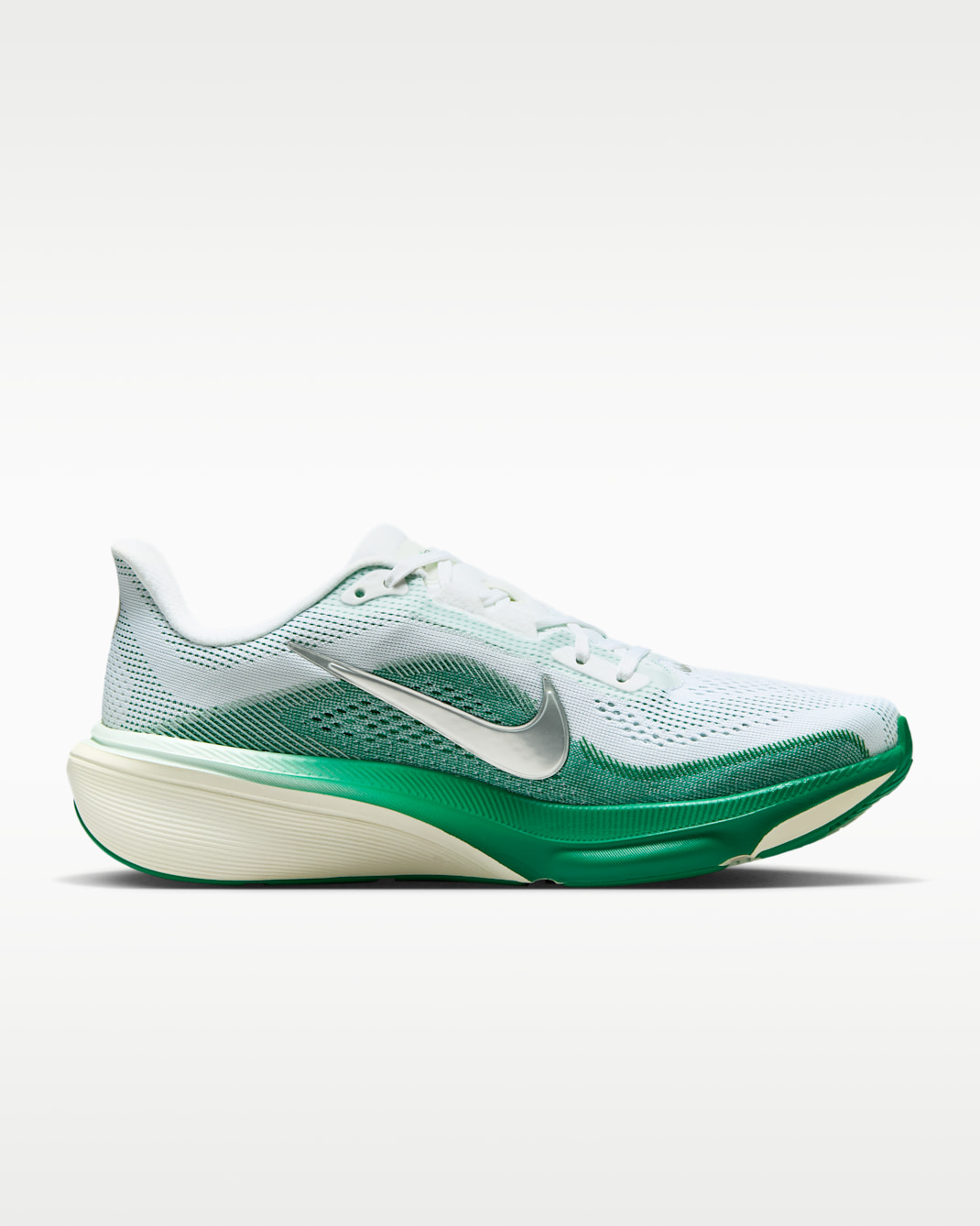 Nike Pegasus 42 Women's Road Running Shoes - White/Malachite/Barely Green/Metallic Silver