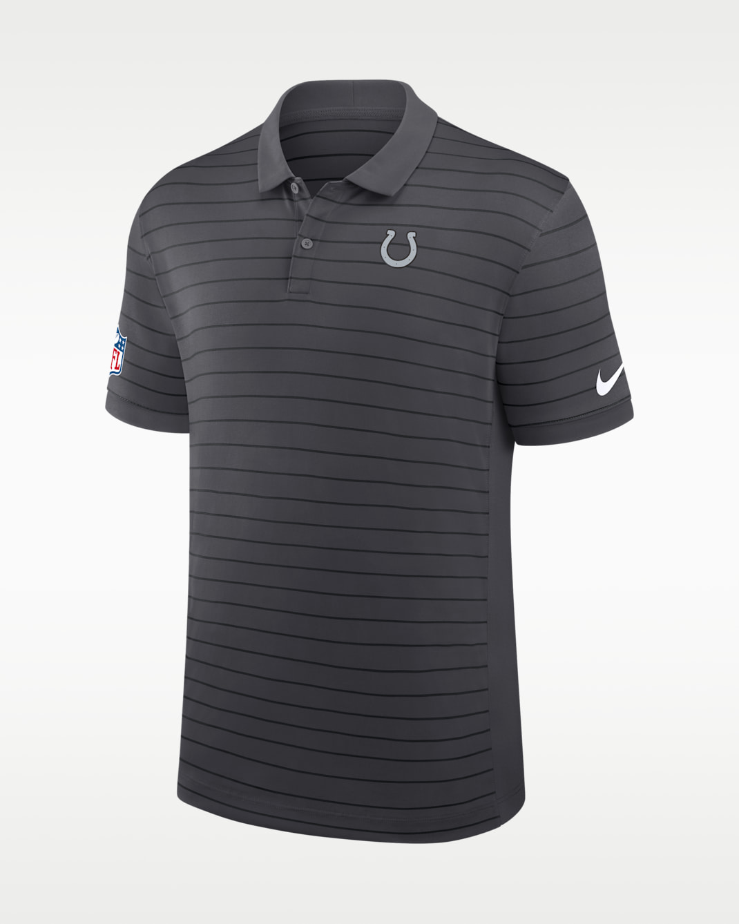 Indianapolis Colts Rivalries Collection Sideline Victory Striped Men's Nike Dri-FIT NFL Polo - Anthracite