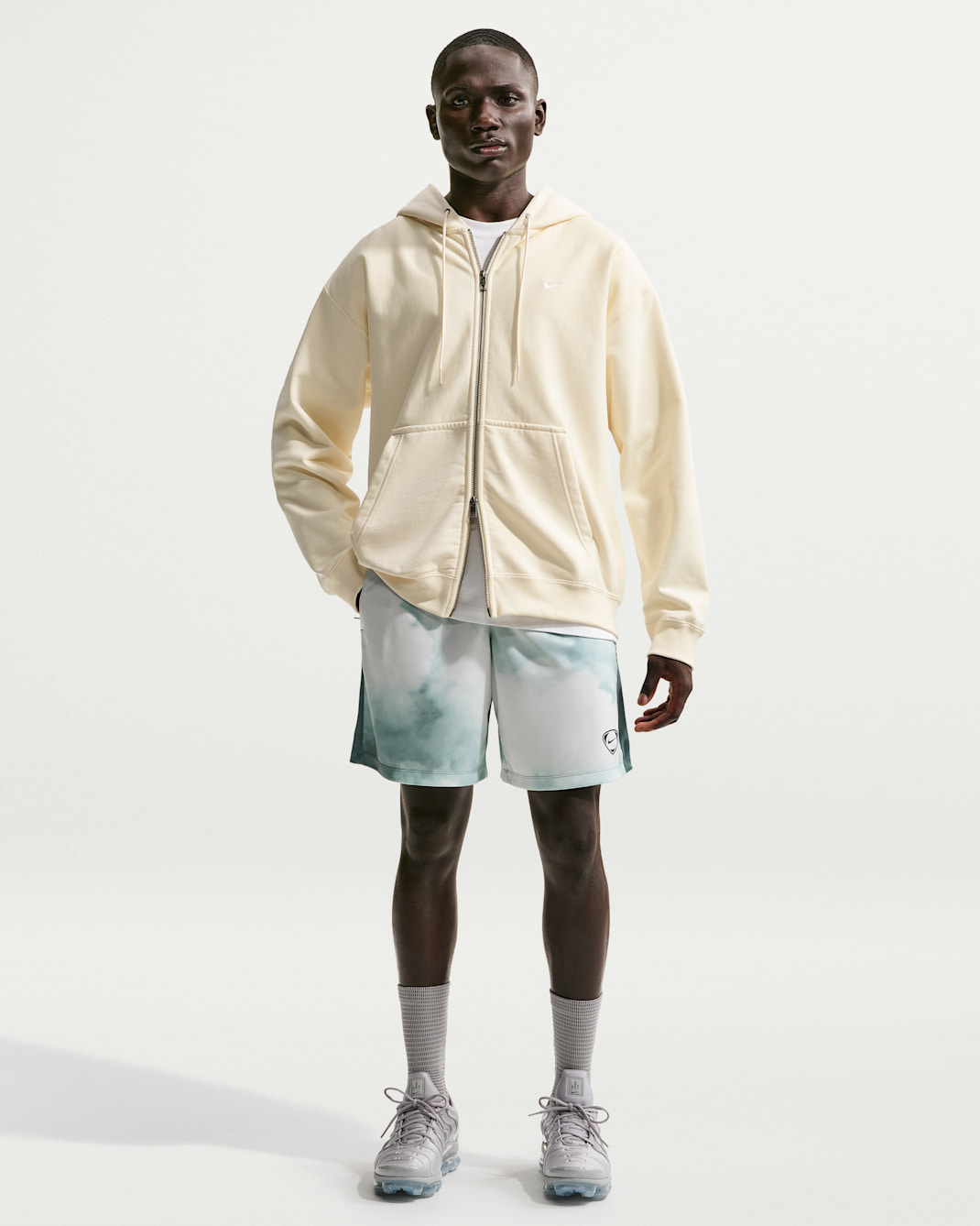 Nike Academy+ Dri-FIT Fußballshorts (Herren) - Mineral Slate/Summit White/Schwarz