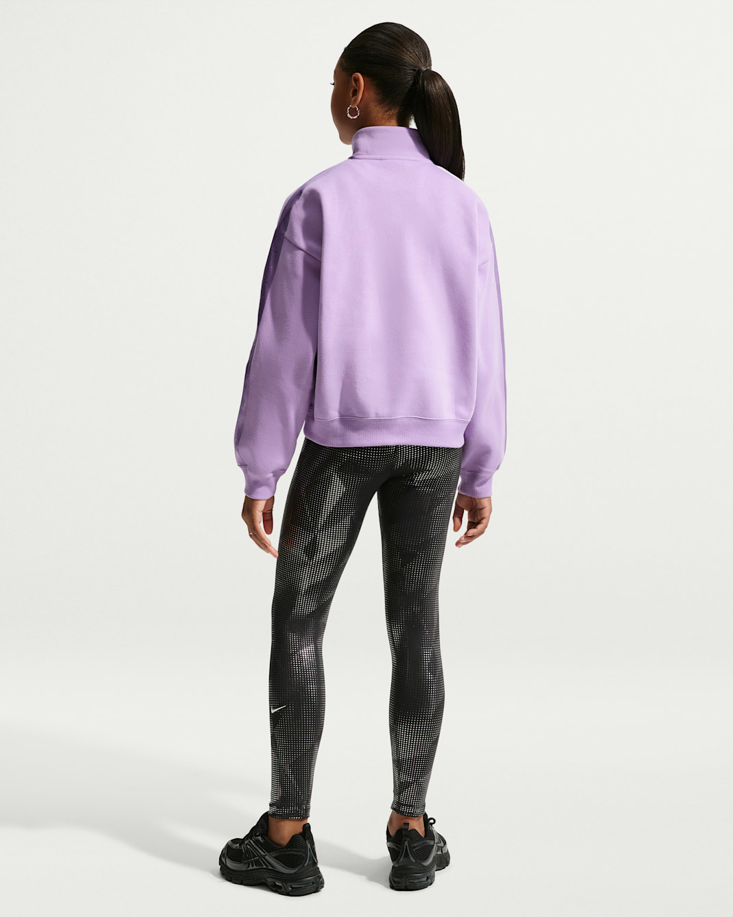 Nike Sportswear Studio Fleece Big Kids' (Girls') 1/4-Zip Sweatshirt