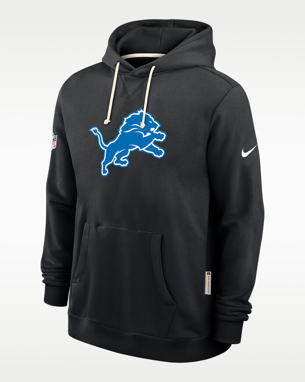 Sudadera con gorro sin cierre Nike Dri-FIT de la NFL para hombre Detroit Lions Alt Offensive Set Play Sideline - Negro