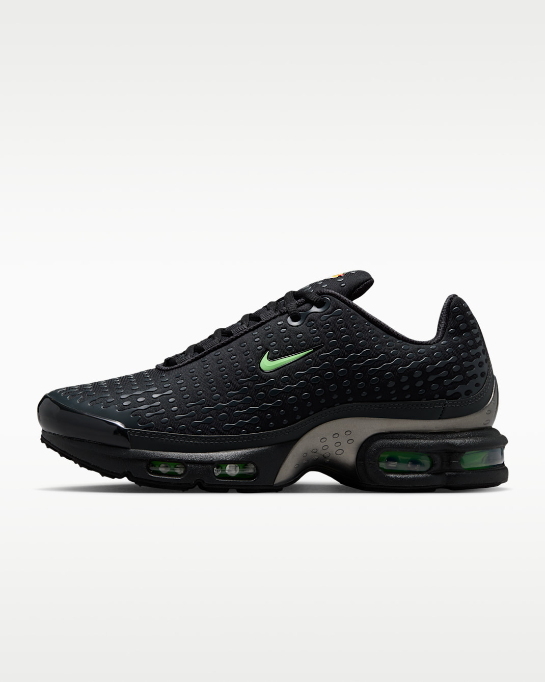 Nike Air Max Plus VII herenschoenen - Zwart/Dark Smoke Grey/Metallic Pewter/Illusion Green