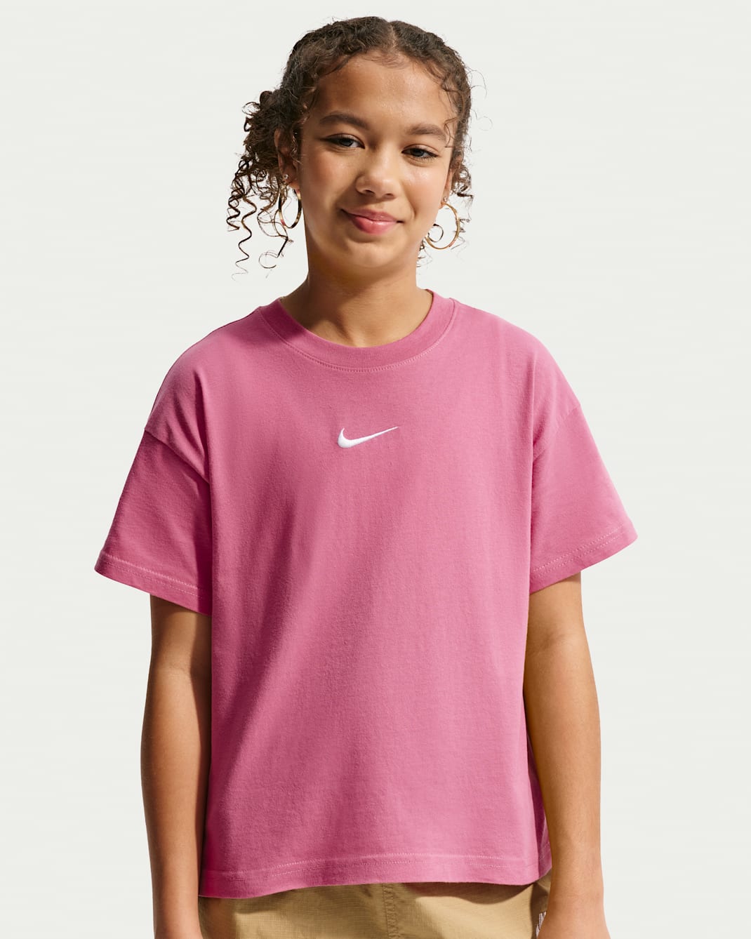 Nike Sportswear Essential Older Kids' (Girls') T-Shirt - Peony
