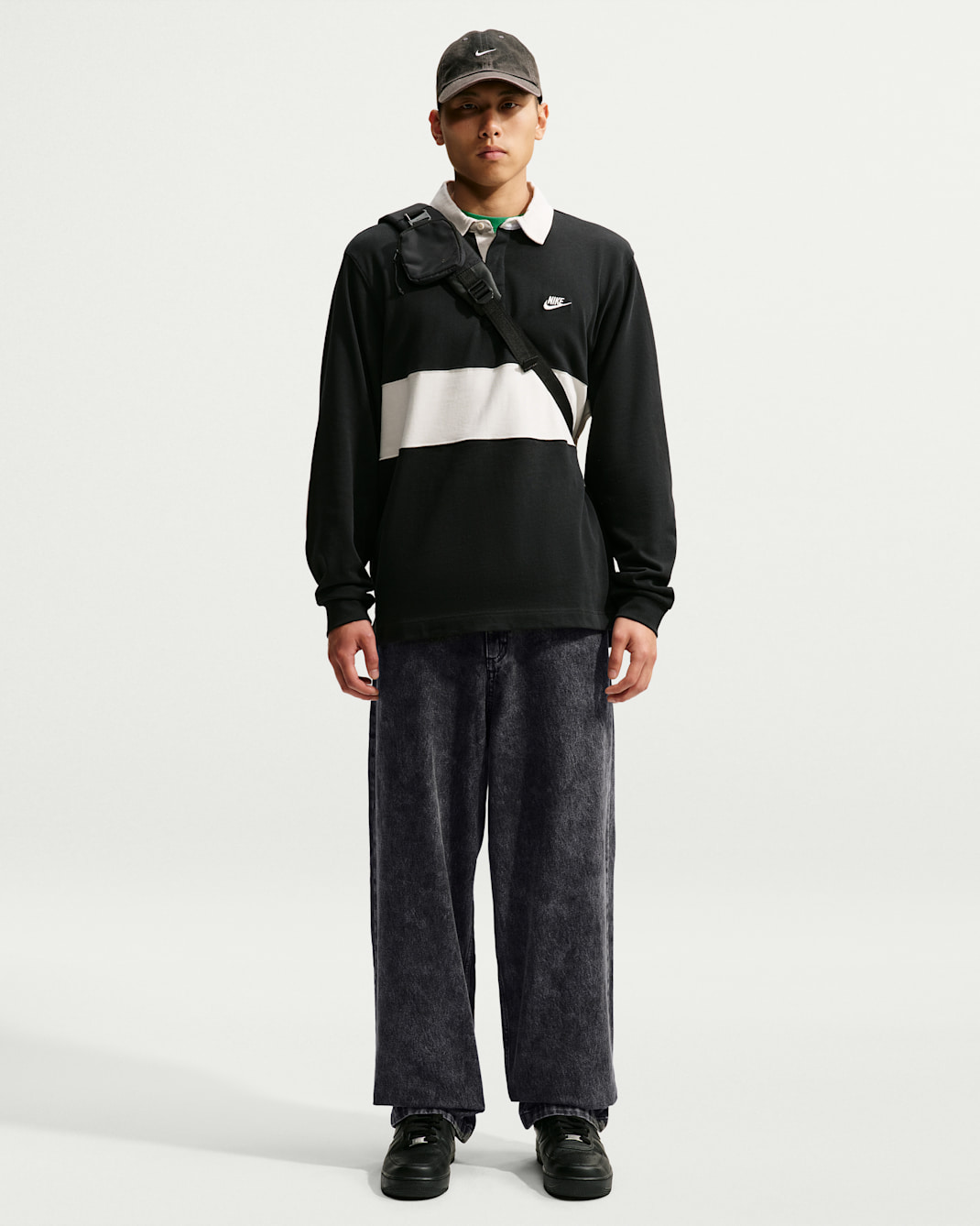 Jean noir Nike "Your Message Here" pour homme - Noir/Safety Orange