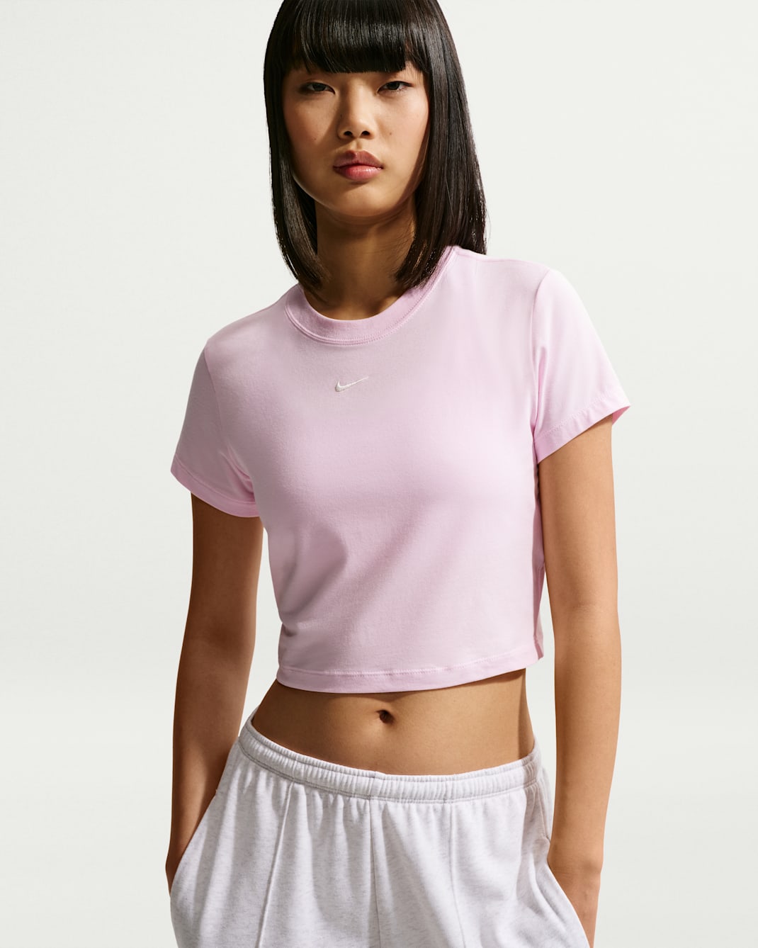 Nike Sportswear Chill Knit kort T-skjorte til dame - Pink Foam/Sail
