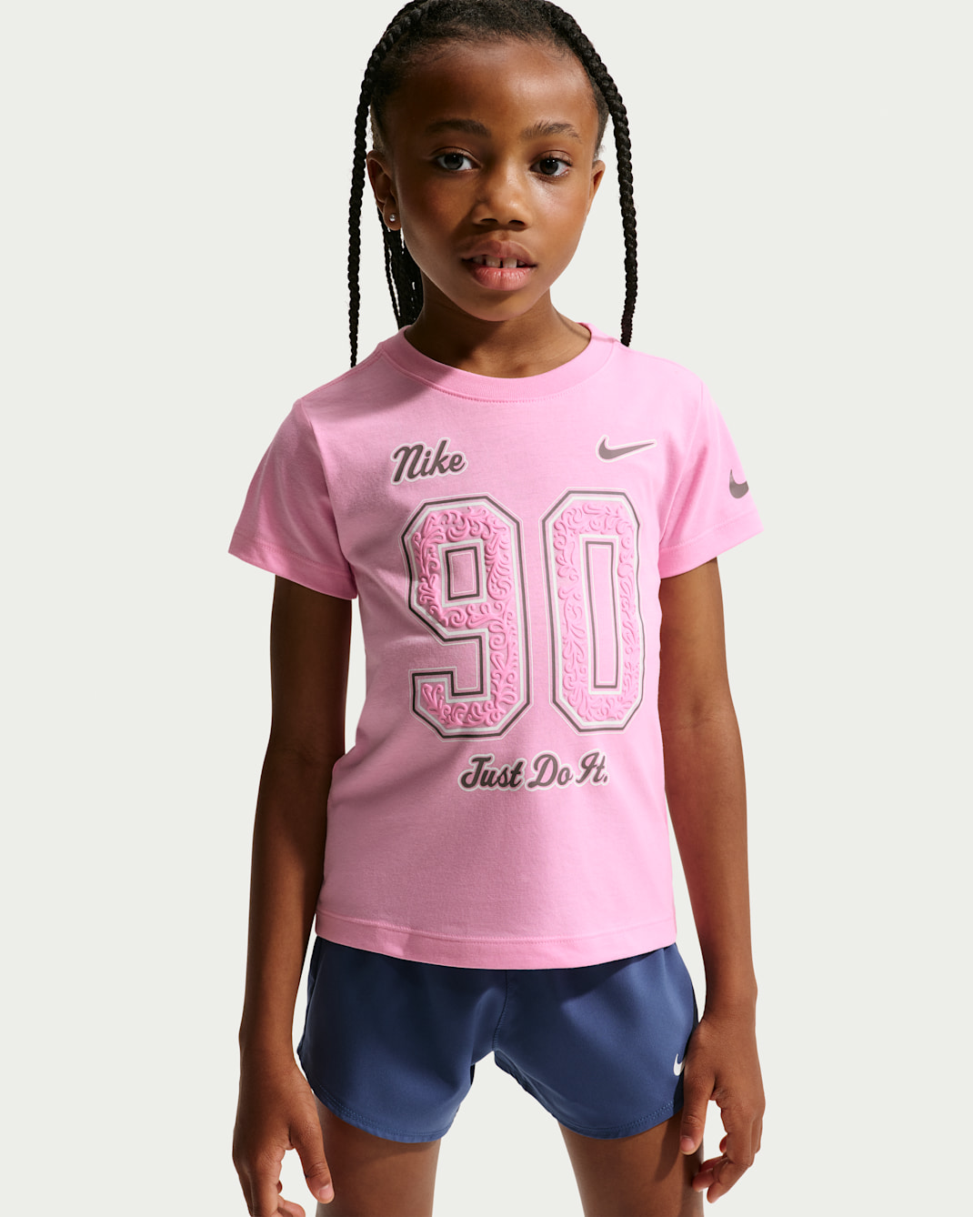Playera Juxta-Girl Ringlet para niños talla pequeña Nike - Rosa amanecer