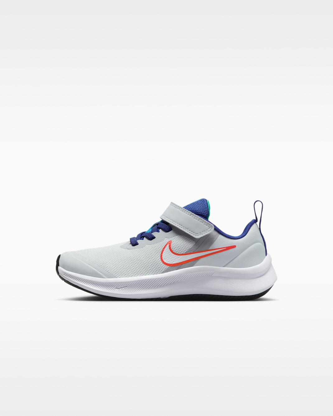 Tenis para niños de preescolar Nike Star Runner 3 - Platino puro/Carmesí claro/Azul royal intenso/Blanco