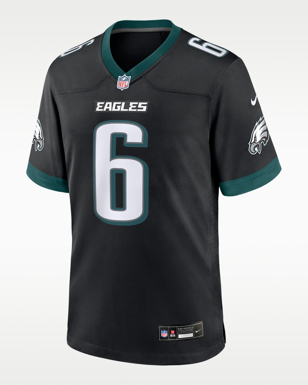 DeVonta Smith Philadelphia Eagles Men's Nike NFL Game Jersey - Black/Midnight Green/White