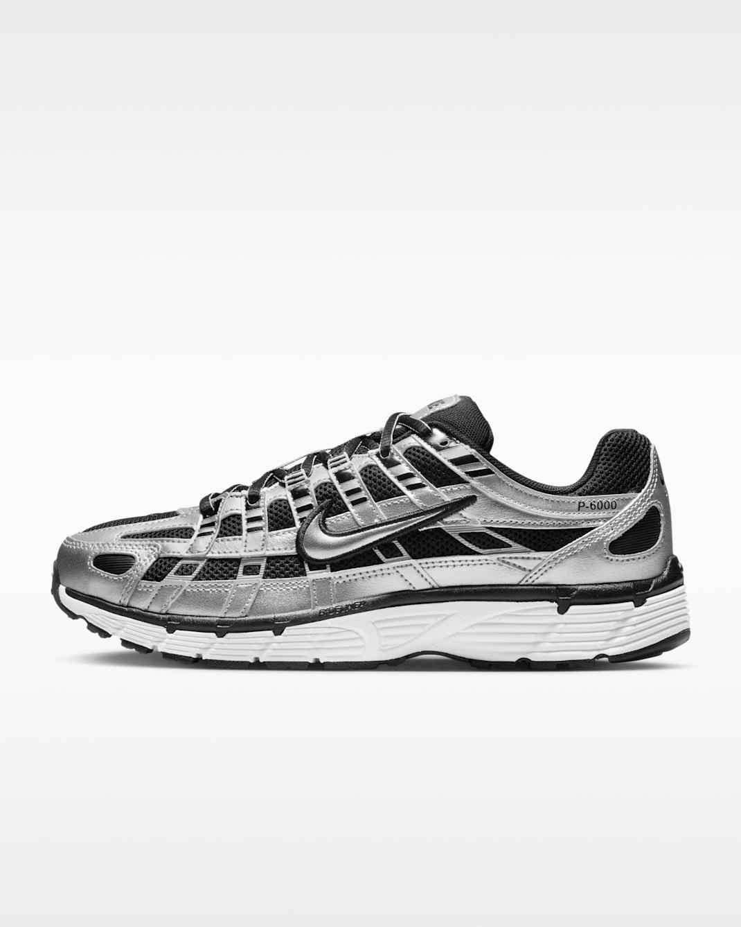 Tenis para mujer Nike P-6000 - Plata metalizado/Negro/Blanco/Plata metalizado