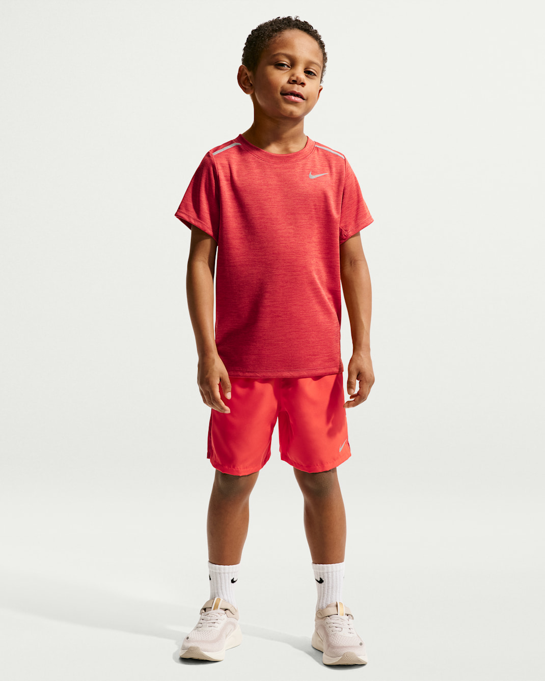 Nike Little Kids' Dri-FIT Miler Top and Shorts Set - Light Crimson