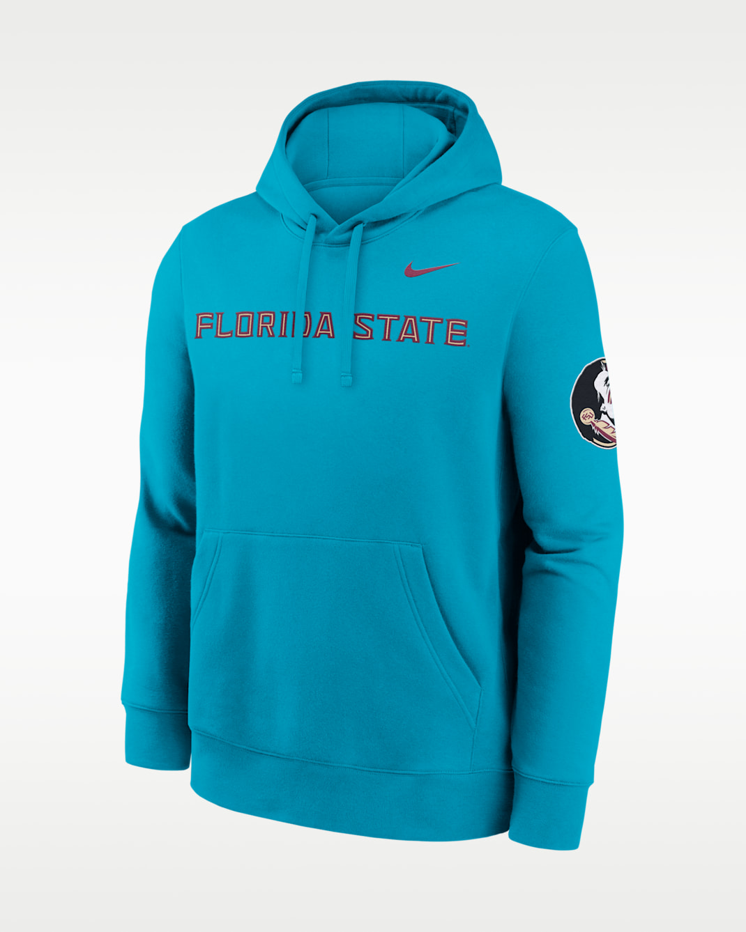 Florida State Sideline Club Men's Nike College Pullover Hoodie - Dark Turquoise