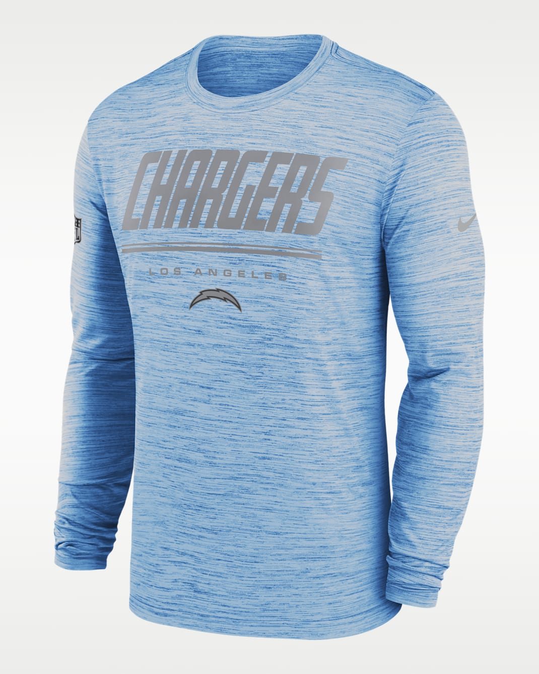 Los Angeles Chargers Sideline Team Issue Velocity Men's Nike Dri-FIT NFL Long-Sleeve T-Shirt - Blue