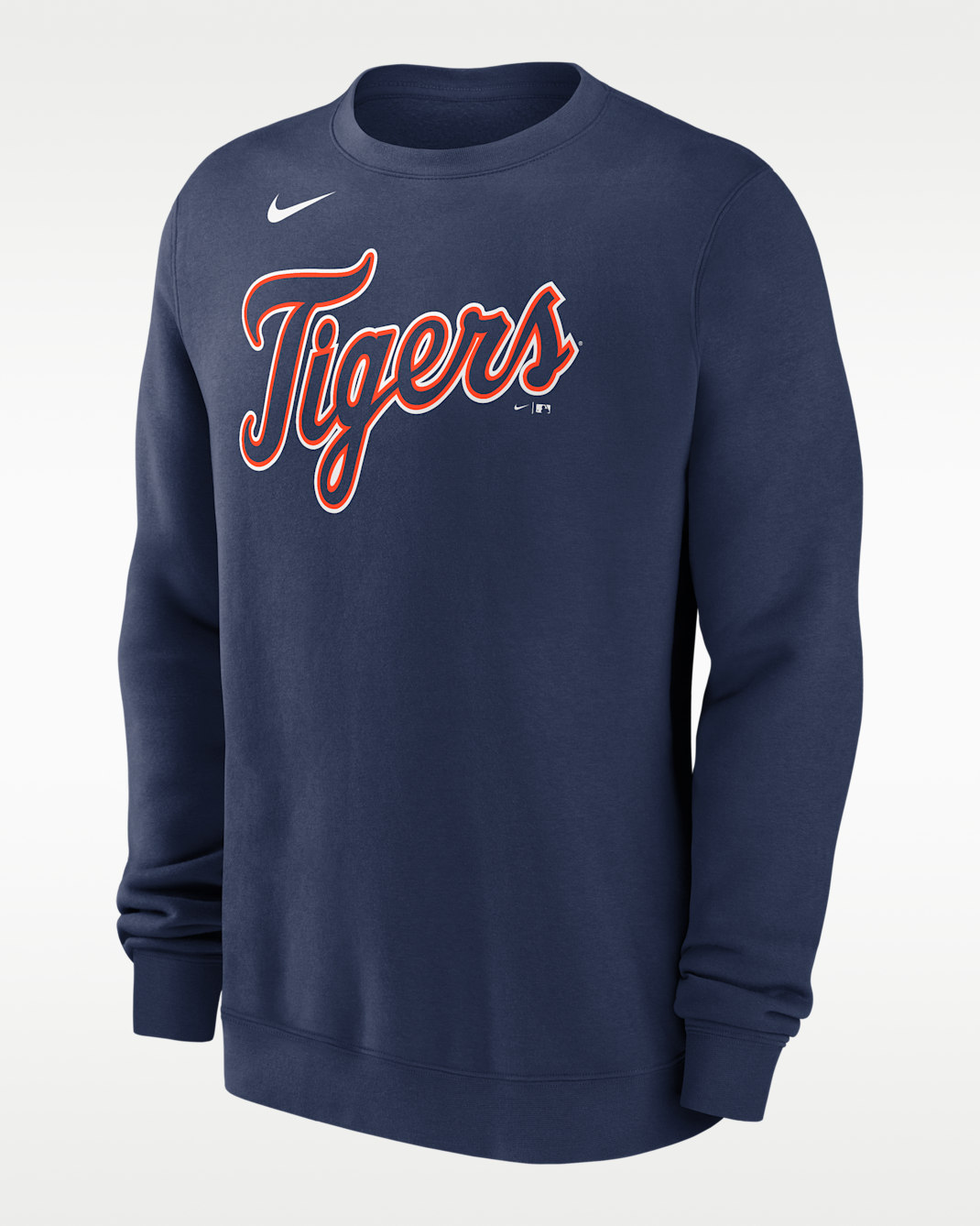 Detroit Tigers Wordmark Men's Nike MLB Pullover Crew - Navy