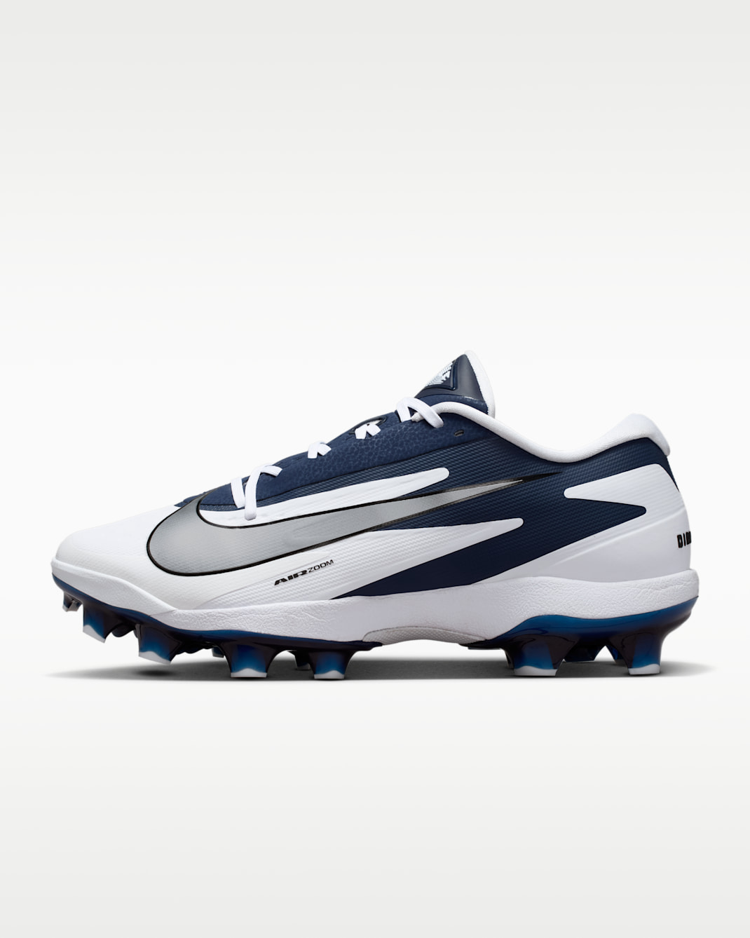 Nike Diamond Standout MCS Baseball Cleats - White/College Navy/Black/Metallic Silver