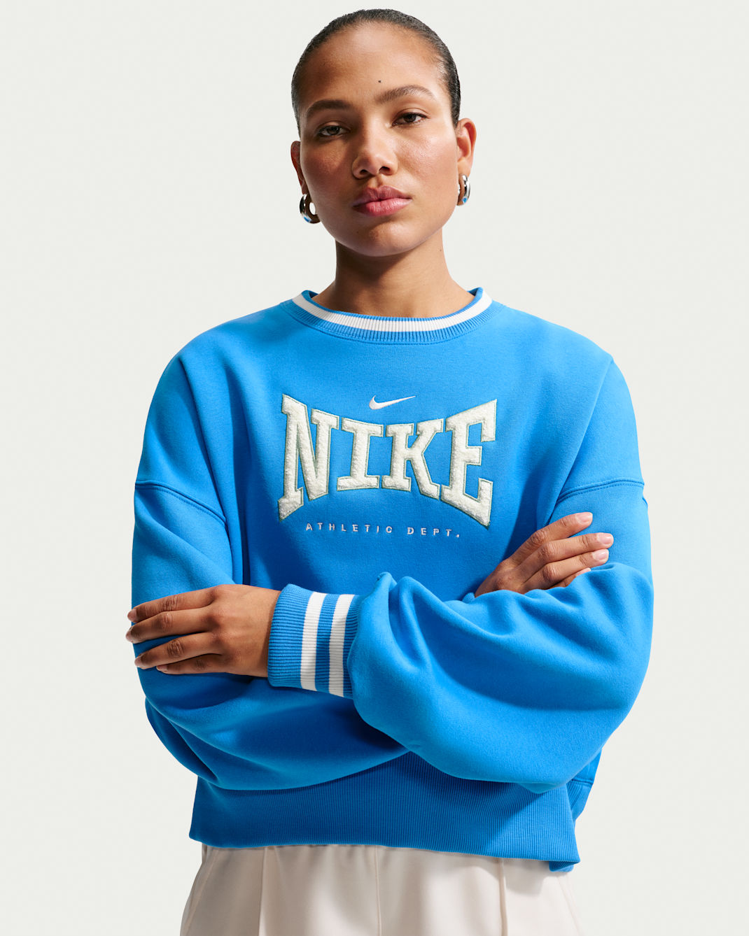 Nike Sportswear Phoenix Fleece Women's Oversized Crew-Neck Sweatshirt - Light Photo Blue/Sail