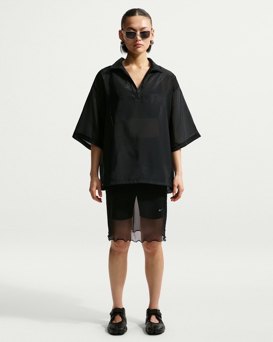 Nike スポーツウェア ウィメンズ スリム シアー スカート - ブラック/セイル