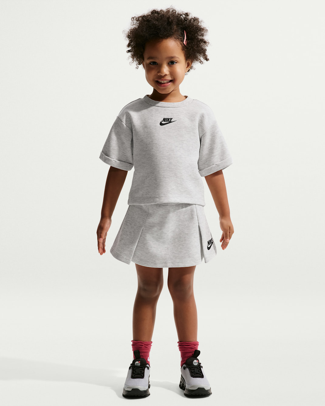 Conjunto de dos piezas de falda Tech Fleece infantil Nike - Gris