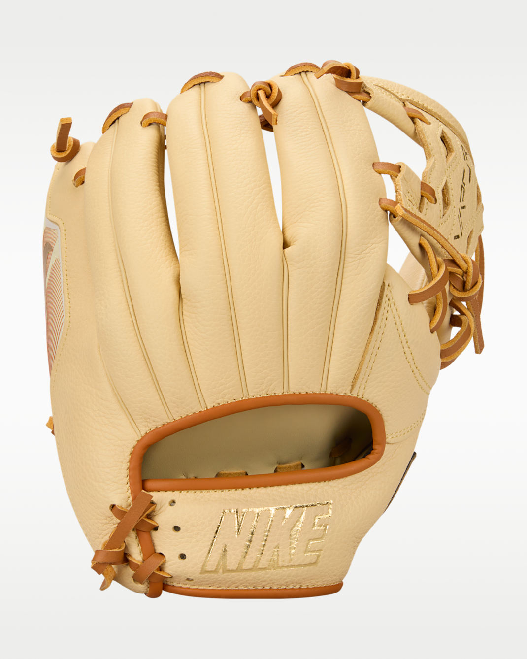 Guante de campo de béisbol Nike Vapor para mano derecha - Crema claro/Naranja ceniza/Naranja ceniza