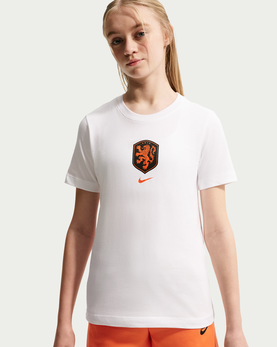 Netherlands Older Kids' Nike Football T-Shirt - White