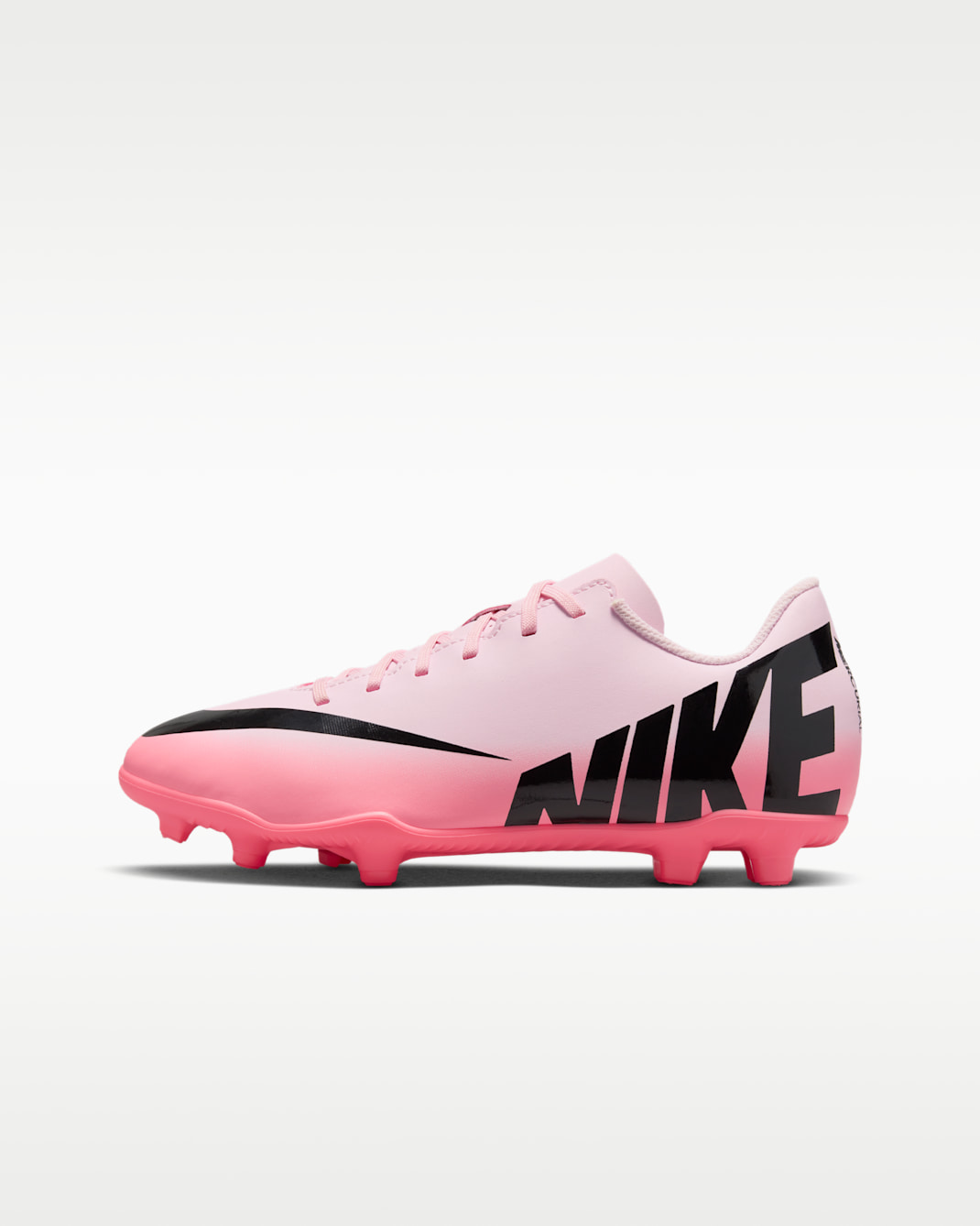 Nike Jr. Mercurial Vapor 15 Club Younger/Older Kids' MG Low-Top Football Boot - Pink Foam/Black