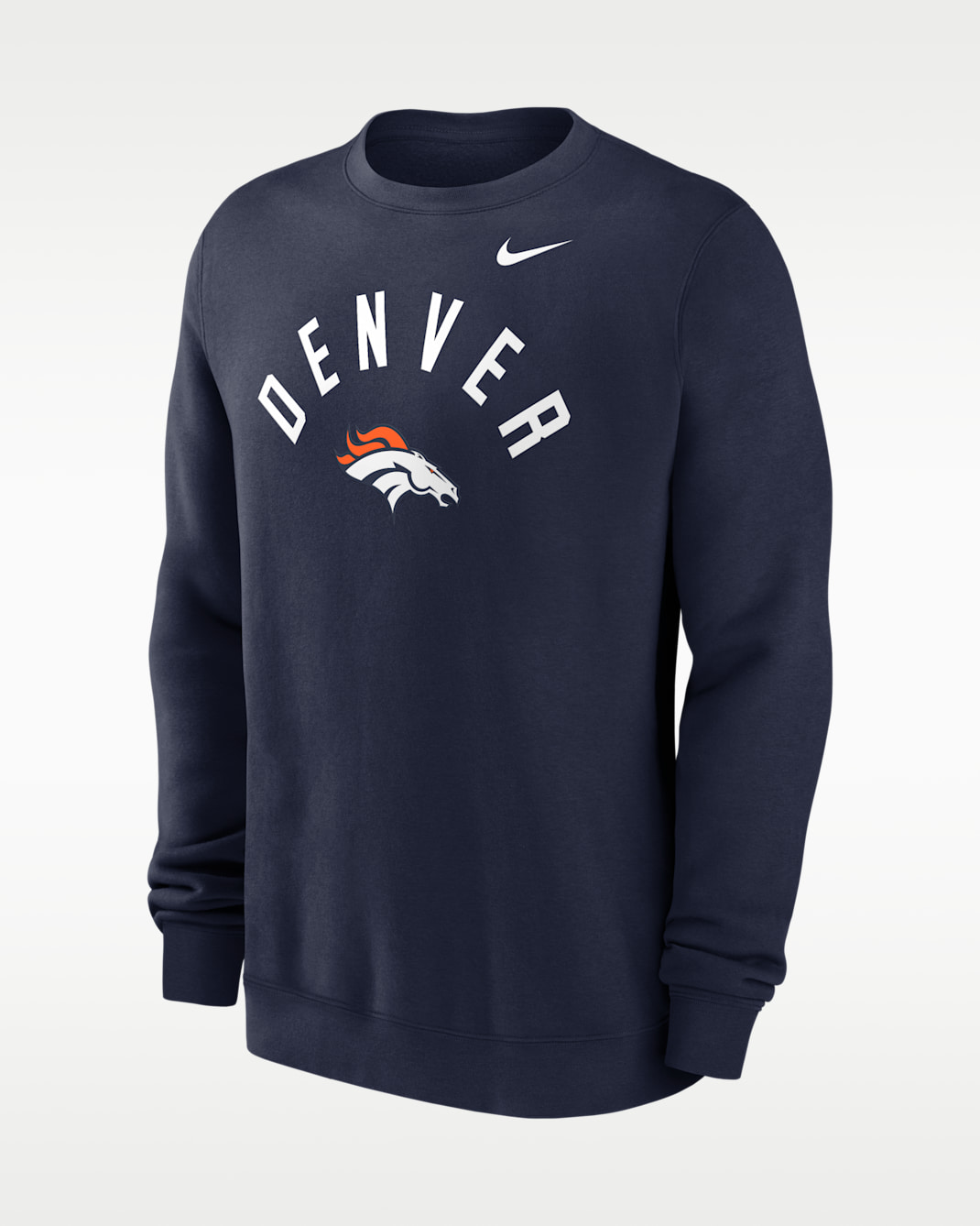 Denver Broncos Club Men's Nike NFL Pullover Crew - Navy
