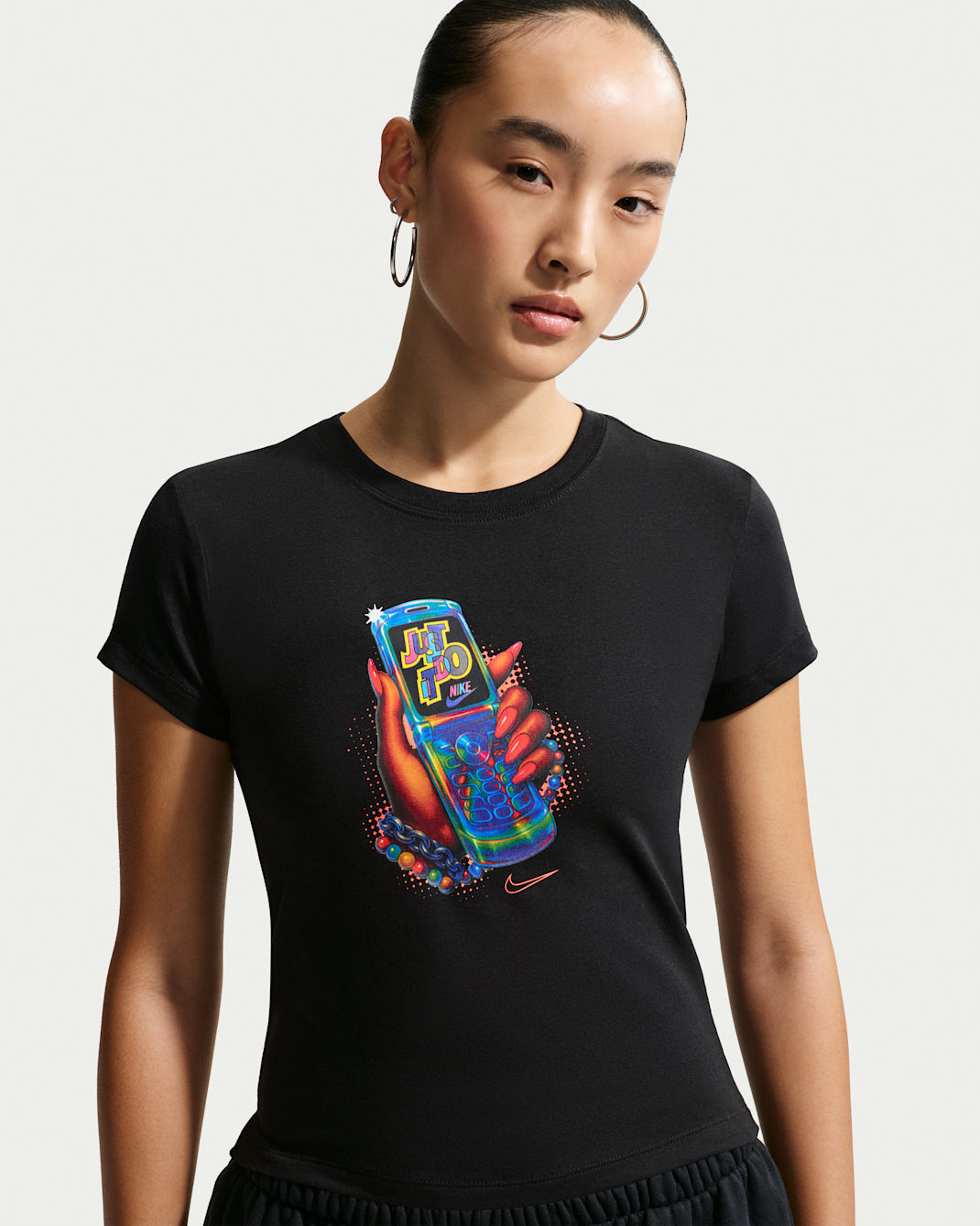 Nike Sportswear Chill Knit Women's Slim Cropped T-Shirt - Black