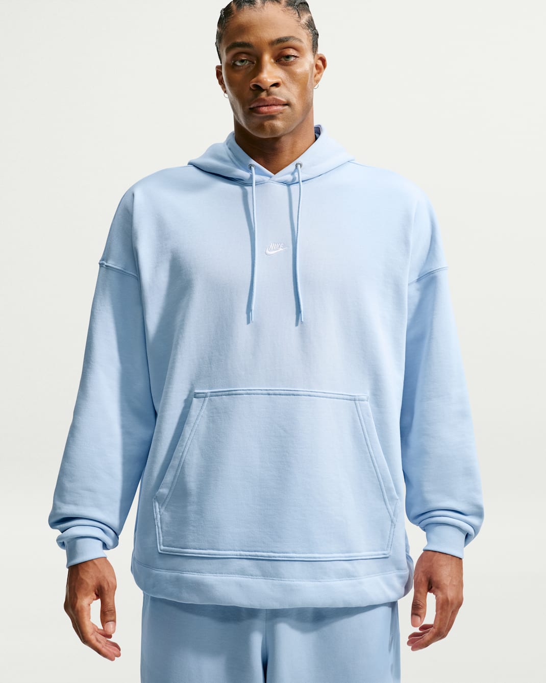 Nike Sportswear Club Dessuadora amb caputxa oversized de teixit French Terry - Home - Hydrogen Blue/Hydrogen Blue/Blanc