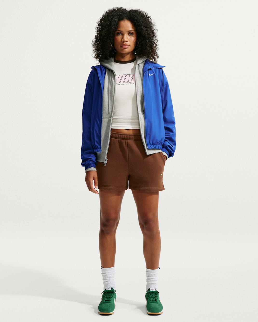 Shorts a vita media Nike Studio Fleece Medium Weight – Donna - Cacao Wow/Sail